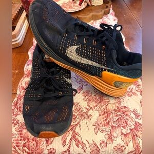 Nike Black and Orange Athletic Sneakers